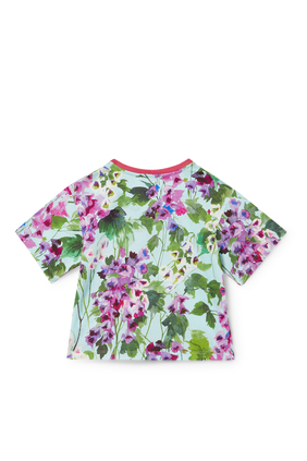 Floral Applique Logo T-Shirt